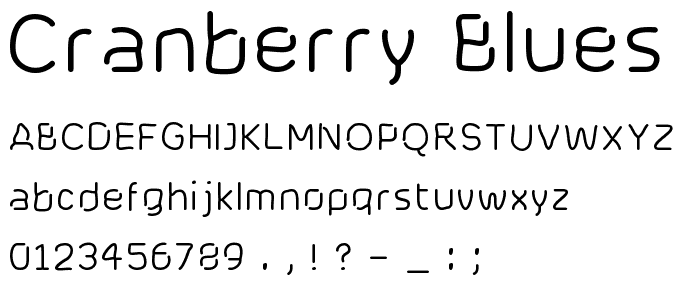 Cranberry Blues font